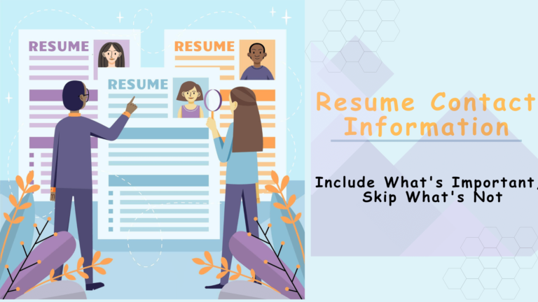 Resume Contact Information